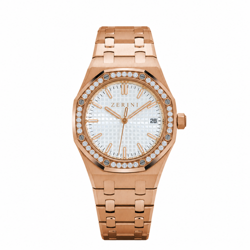 ZN AU RK Rose Gold Diamond Bezel